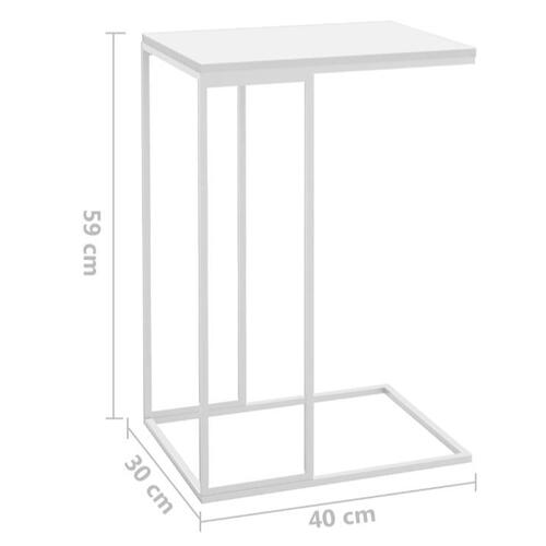 Sidebord 40x30x59 cm konstrueret træ hvid