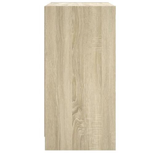 Skab med glaslåger 68x37x75,5 cm sonoma-eg
