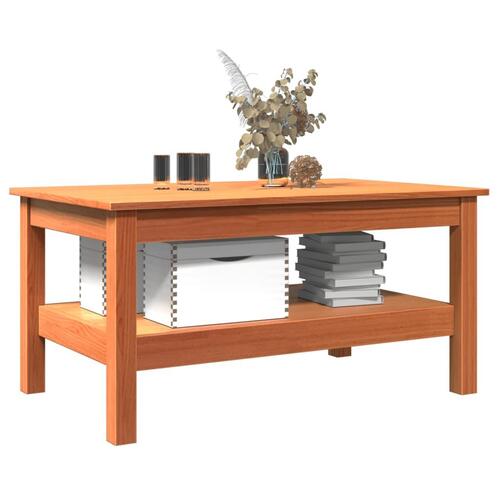 Sofabord 80x50x40 cm massivt fyrretræ gyldenbrun