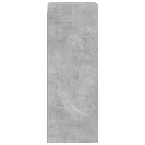 Skab med glaslåger 35x37x100 cm betongrå