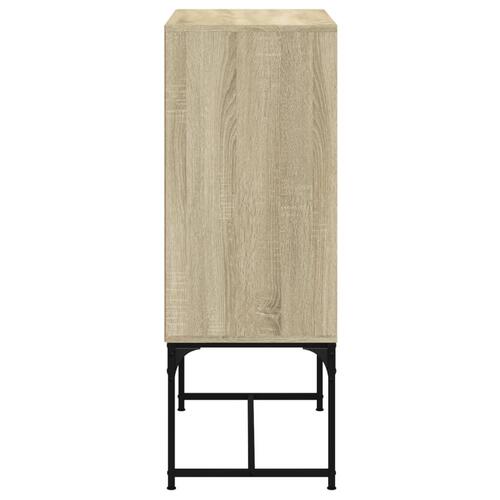 Skab med glaslåger 69x37x100 cm sonoma-eg