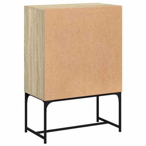 Skab med glaslåger 69x37x100 cm sonoma-eg
