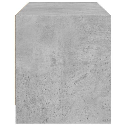 Skab med glaslåger 68x37x42 cm betongrå