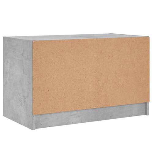 Skab med glaslåger 68x37x42 cm betongrå