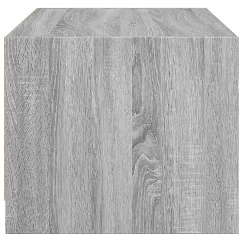Sofabord med glaslåger 68x50x42 cm grå sonoma-eg