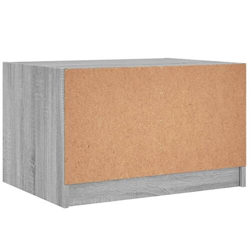 Sofabord med glaslåger 68x50x42 cm grå sonoma-eg