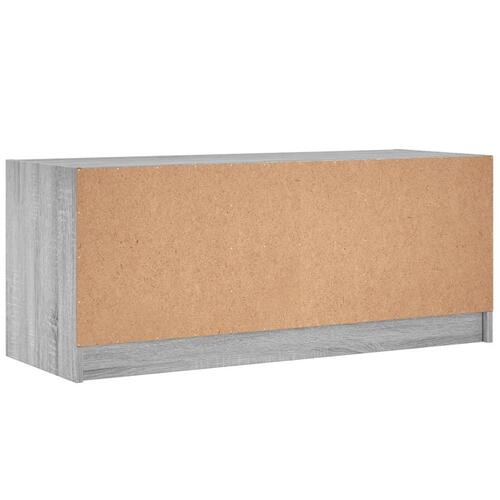 Skab med glaslåger 102x37x42 cm grå sonoma-eg