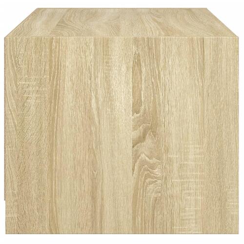 Sofabord med glaslåger 68x50x42 cm sonoma-eg