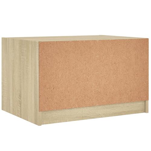 Sofabord med glaslåger 68x50x42 cm sonoma-eg