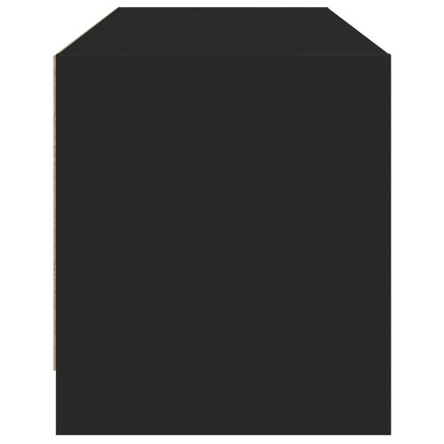 Tv-bord med glaslåger 102x37x42 cm sort