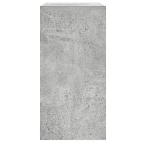 Skab med glaslåger 68x37x75,5 cm betongrå