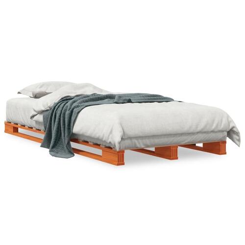 Palleseng 90x200 cm massivt fyrretræ gyldenbrun