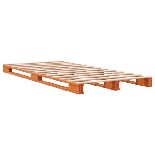 Palleseng 90x200 cm massivt fyrretræ gyldenbrun