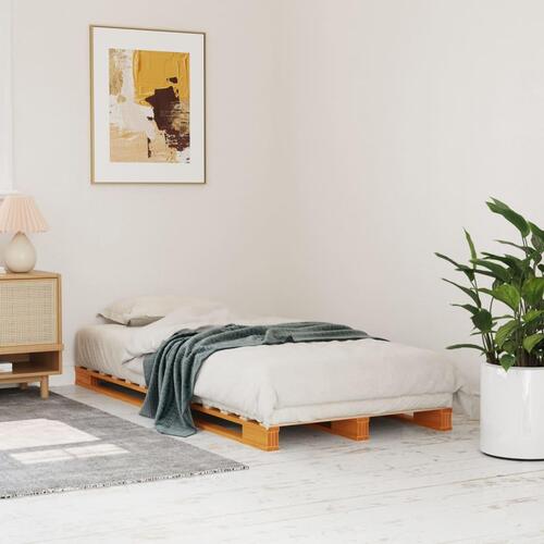 Palleseng 90x200 cm massivt fyrretræ gyldenbrun