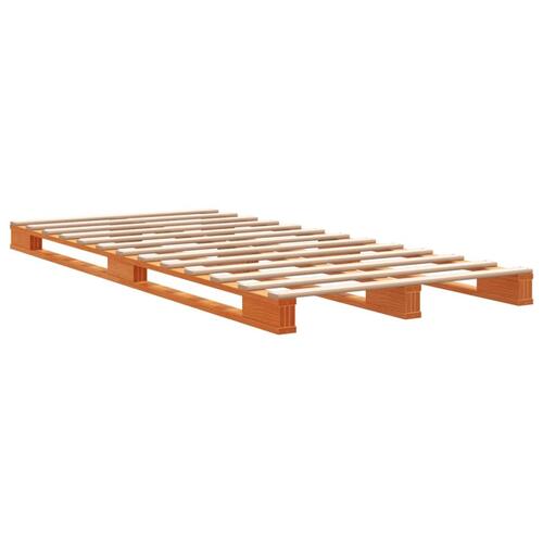 Palleseng 90x200 cm massivt fyrretræ gyldenbrun