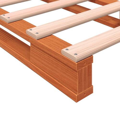 Palleseng 90x200 cm massivt fyrretræ gyldenbrun