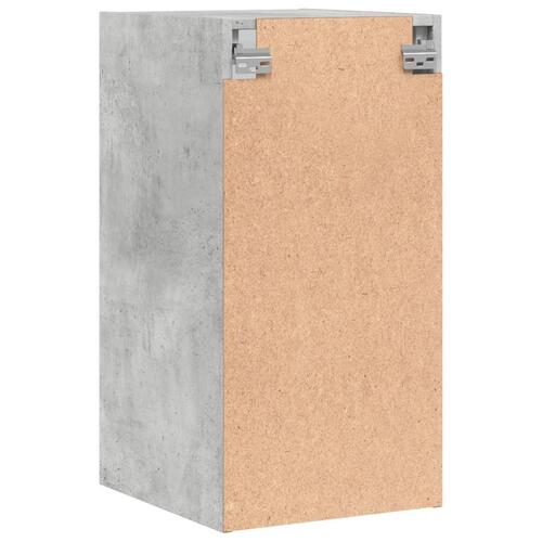 Skab med glaslåger 35x37x68,5 cm betongrå