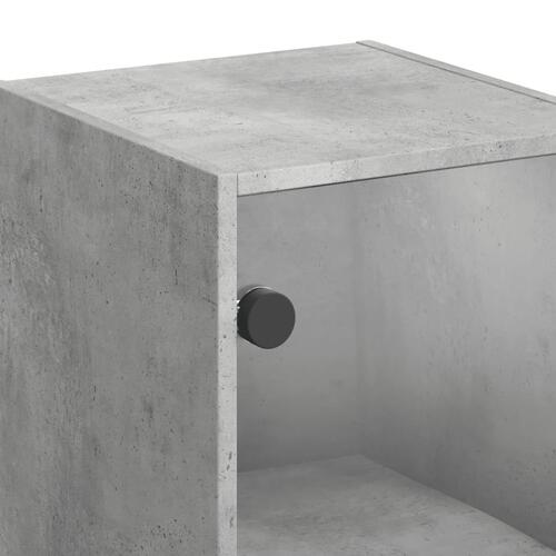 Skab med glaslåger 35x37x68,5 cm betongrå