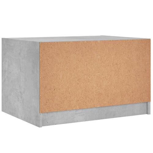 Sofabord med glaslåger 68x50x42 cm betongrå