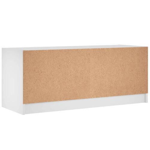 Tv-bord med glaslåger 102x37x42 cm hvid