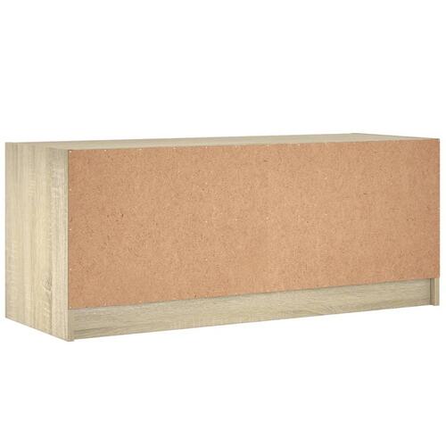 Skab med glaslåger 102x37x42 cm sonoma-eg