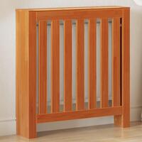 Radiatorskjuler 79,5x19x84 cm massivt fyrretræ gyldenbrun