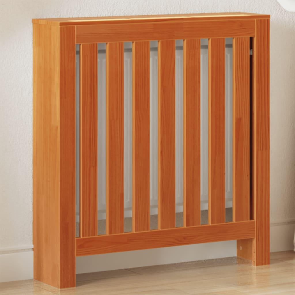 Radiatorskjuler 79,5x19x84 cm massivt fyrretræ gyldenbrun