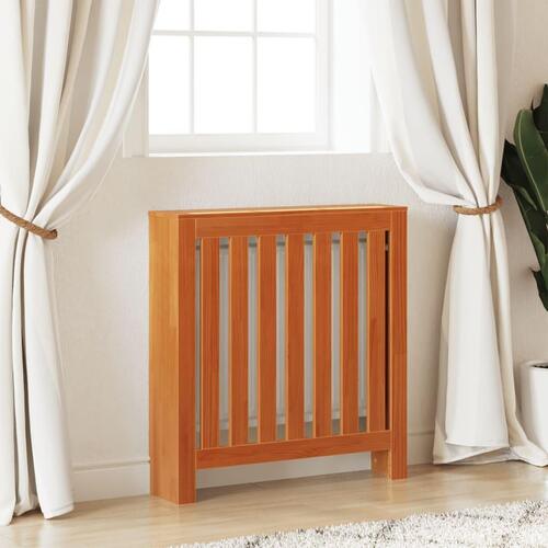 Radiatorskjuler 79,5x19x84 cm massivt fyrretræ gyldenbrun