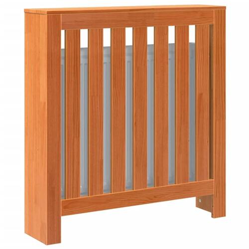 Radiatorskjuler 79,5x19x84 cm massivt fyrretræ gyldenbrun