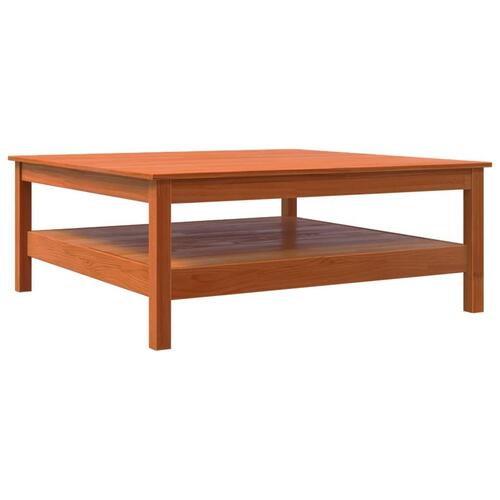 Sofabord 100x100x40 cm massivt fyrretræ gyldenbrun