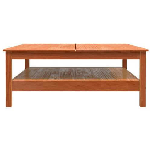 Sofabord 100x100x40 cm massivt fyrretræ gyldenbrun