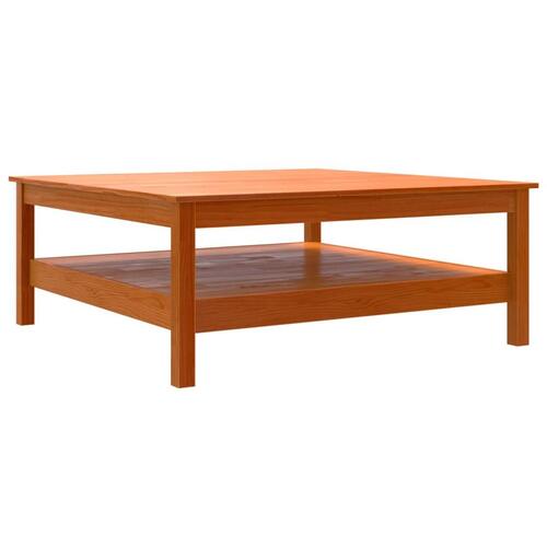Sofabord 100x100x40 cm massivt fyrretræ gyldenbrun