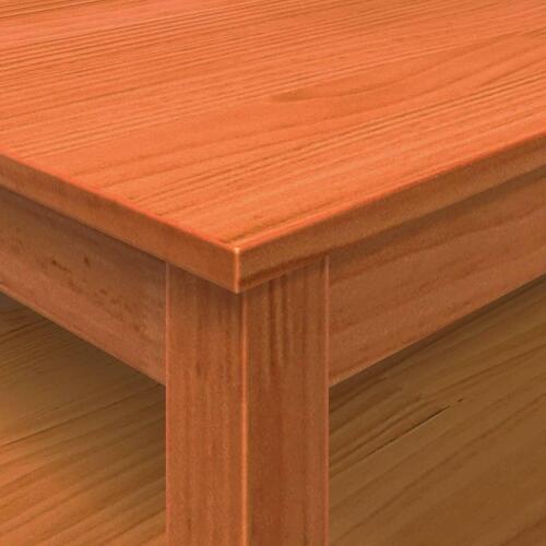 Sofabord 100x100x40 cm massivt fyrretræ gyldenbrun