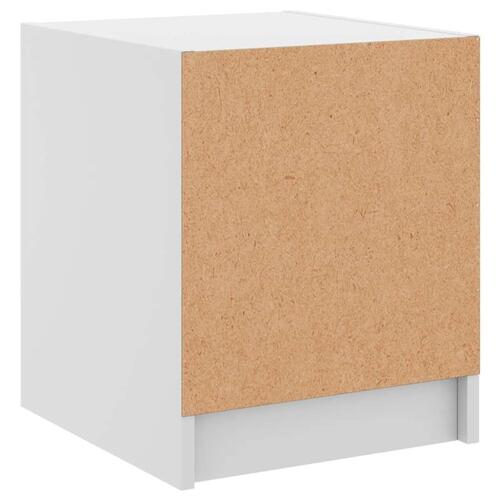 Sengeborde 2 stk. med glaslåger 35x37x42 cm hvid