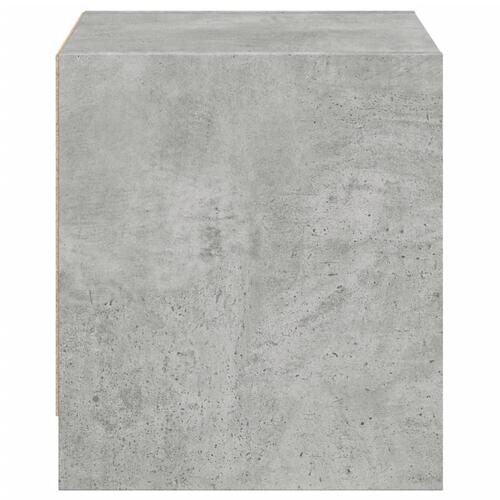 Sengeborde 2 stk. med glaslåger 35x37x42 cm betongrå