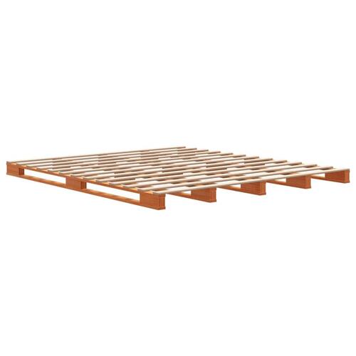Palleseng 180x200 cm massivt fyrretræ gyldenbrun