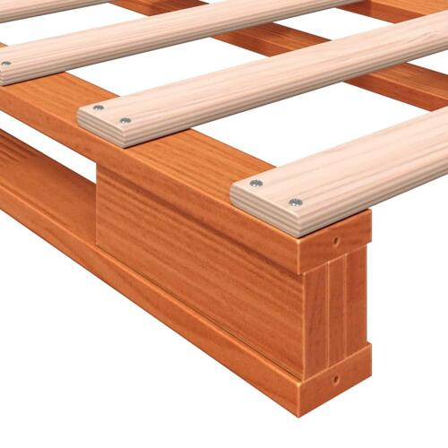 Palleseng 180x200 cm massivt fyrretræ gyldenbrun