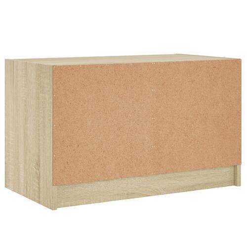 Skab med glaslåger 68x37x42 cm sonoma-eg