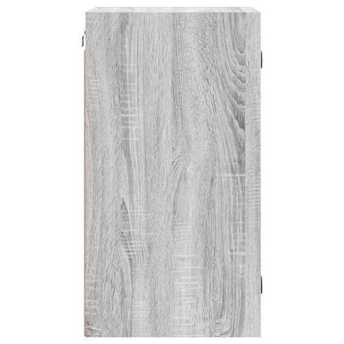 Skab med glaslåger 35x37x68,5 cm grå sonoma-eg