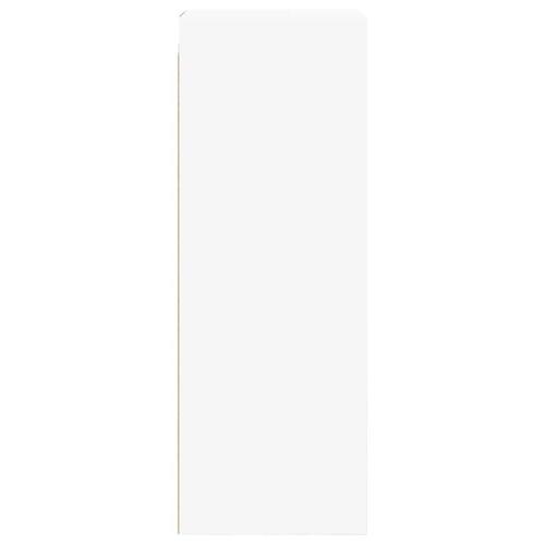Vægskab med glaslåger 35x37x100 cm hvid