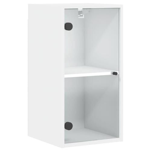 Vægskab med glaslåger 35x37x68,5 cm hvid