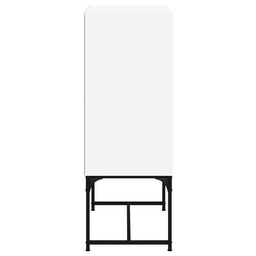Skab med glaslåger 69x37x100 cm hvid