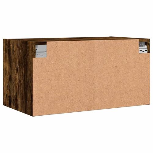 Vægskabe 2 stk. med glaslåger 68,5x37x35 cm røget egetræsfarve