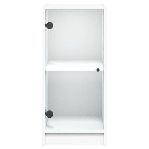 Skab med glaslåger 35x37x75,5 cm hvid