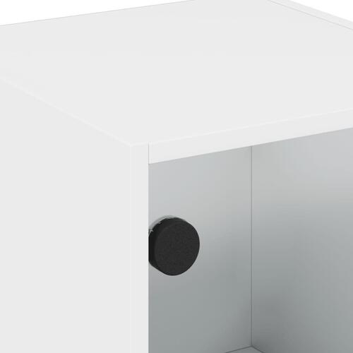 Skab med glaslåger 35x37x75,5 cm hvid