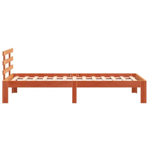 Sengeramme uden madras 90x200 cm massivt fyrretræ gyldenbrun