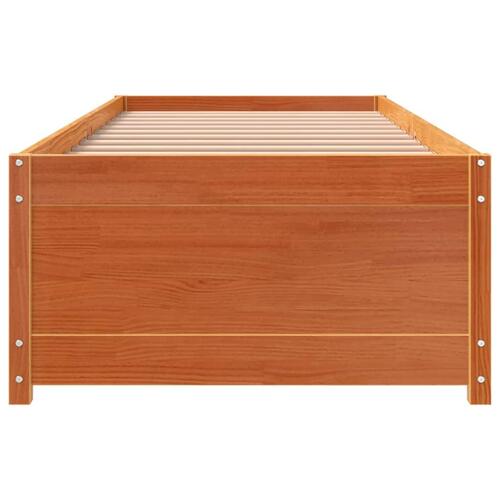 Daybed 90x190 cm massivt fyrretræ gyldenbrun