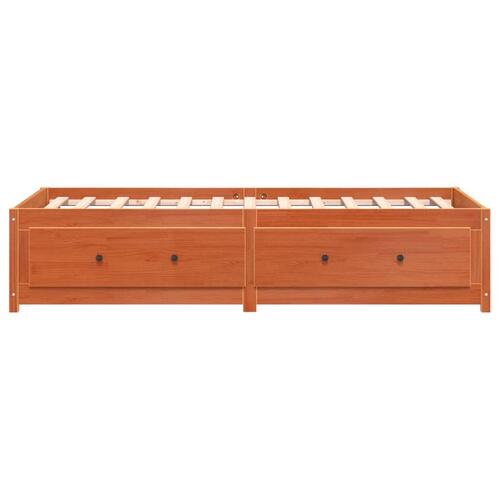 Daybed 90x190 cm massivt fyrretræ gyldenbrun