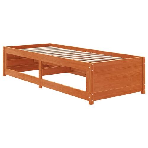 Daybed 90x190 cm massivt fyrretræ gyldenbrun
