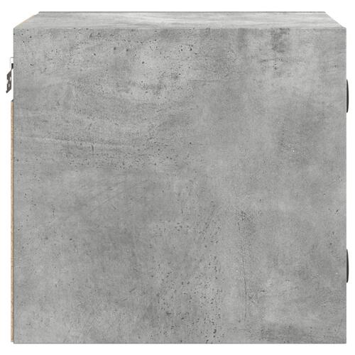 Sengebord med glaslåger 35x37x35 cm betongrå